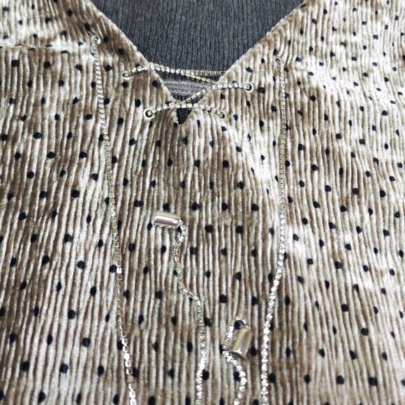 Cato Collection Limited Metallic Polka Dot Tunic Top Plus Size 22/24W Bell Sleev - Picture 3 of 13